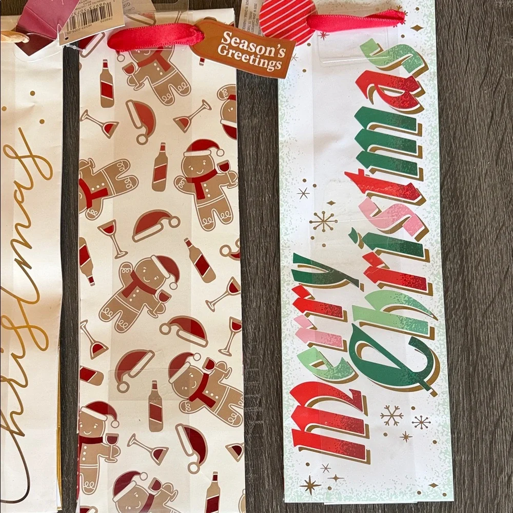 Christmas Wine Gift Bag 3 Sets of 2